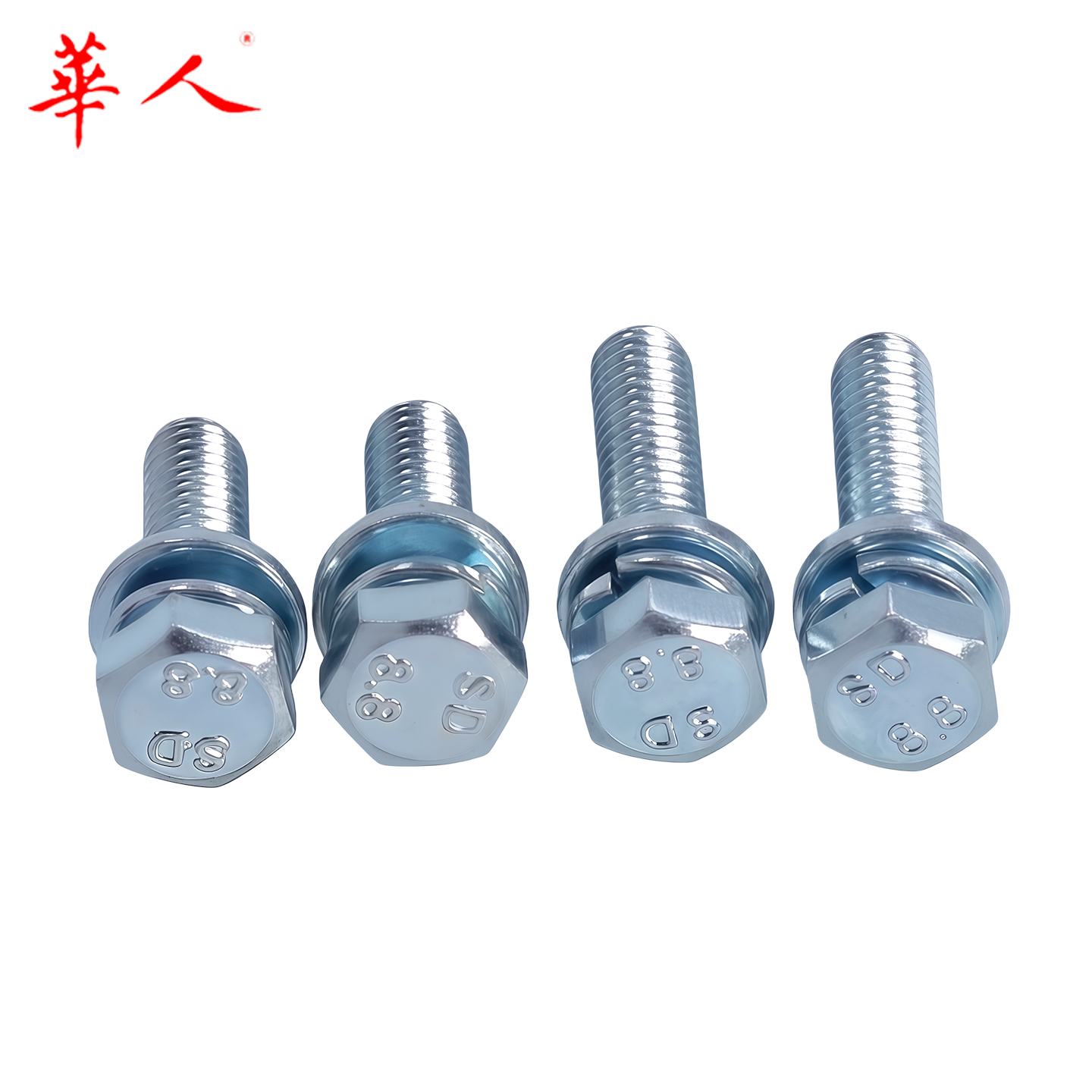 M5M6M8M10M12 8.8级镀锌外六角三组合GB9074.17带平弹垫片螺栓 - Image 5