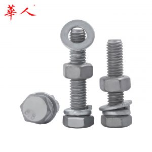 8.8级热镀锌螺栓热浸锌外六角螺丝螺母套装大全M8M10M12M14M16M20