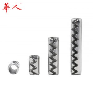 日本304不锈钢齿形弹性圆柱销带齿波纹齿形弹性销多齿销JIS2808