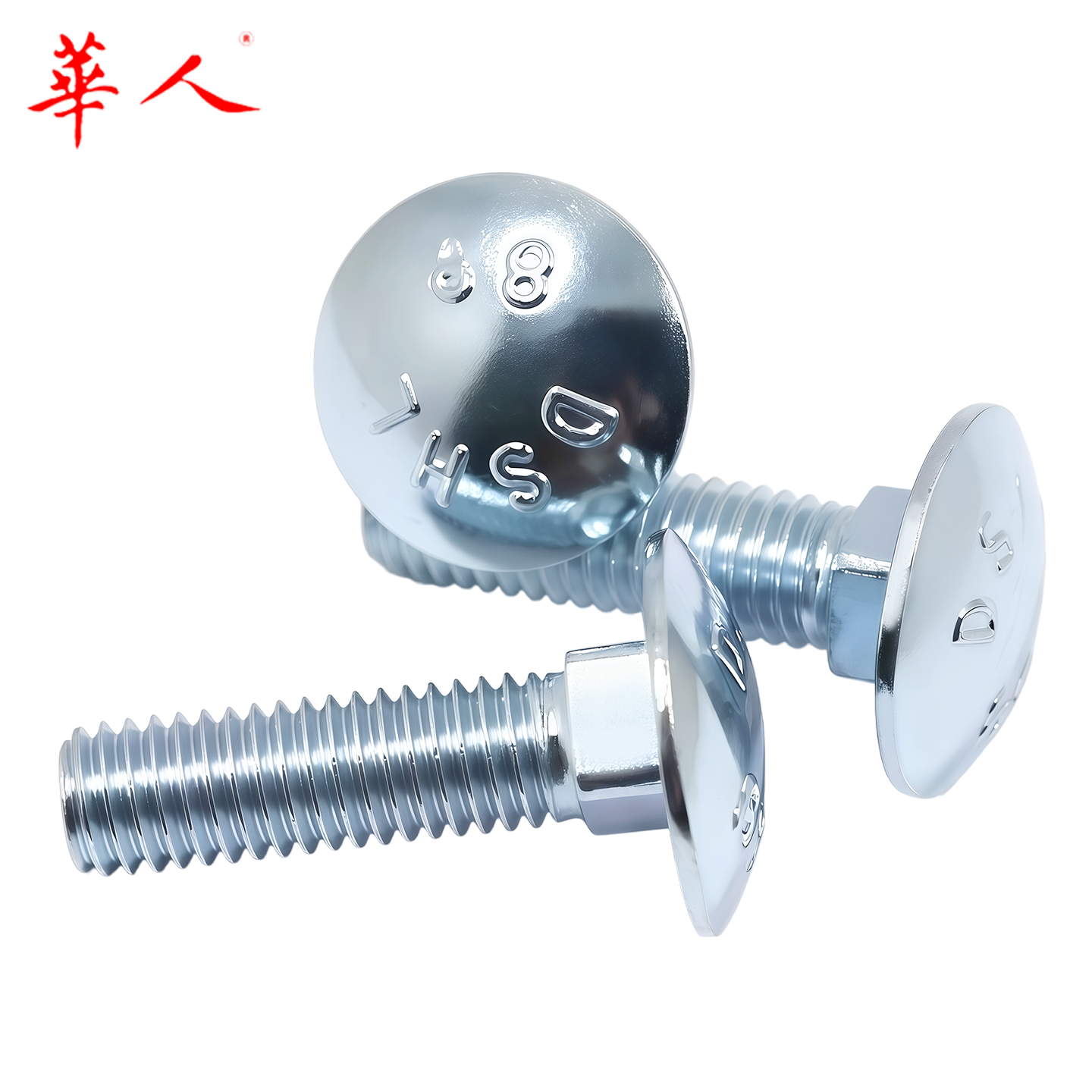 华人 8.8级镀锌环保马车螺栓 大半圆头方颈螺丝GB14 M8M10M12 - Image 5