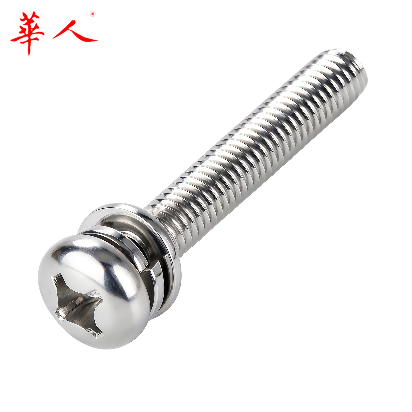 316不锈钢十字盘头三组合螺丝圆头带平垫弹垫M2M2.5M3M4M5M6M8 - Image 3