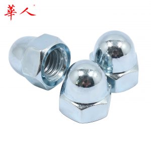镀锌碳钢 盖型螺母圆头螺帽圆 形冒装饰M3-4-5-6-8-10-12-16-20