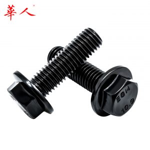 10.9级外六角法兰面螺栓法兰螺丝六角带垫GB5789 M6M8M10M12-M20