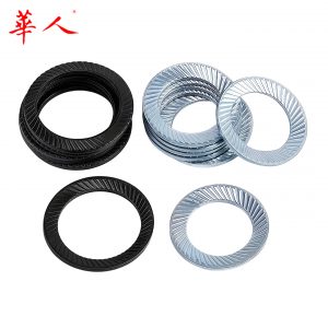 65锰锁紧垫片发黑/镀锌 防松垫圈双面齿蝶形防滑垫M3-M36 DIN9250