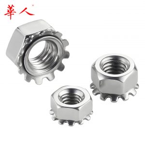 304不锈钢 K型螺母 带齿螺帽 K帽螺母 多齿螺母 K型螺帽 M3-M8