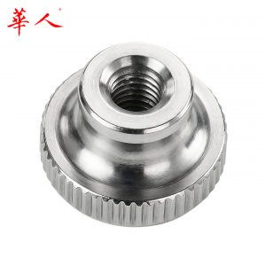 304不锈钢手拧螺母GB806滚花高螺母螺帽平头滚花螺母M3M4M5M6-M10