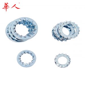 65锰镀锌 锯齿垫圈防松止退垫片内外锯齿防滑止动垫片M3M4M5M6M8